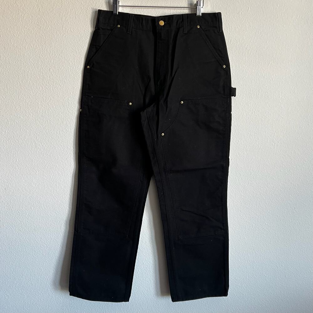 Carhartt B01 BLK black double knee work wear carpenter pants